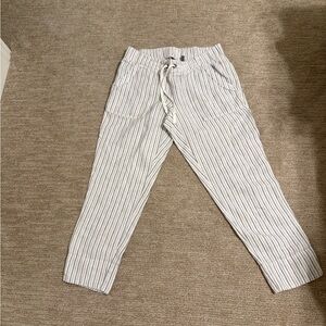 Athleta White and Black Striped Pants